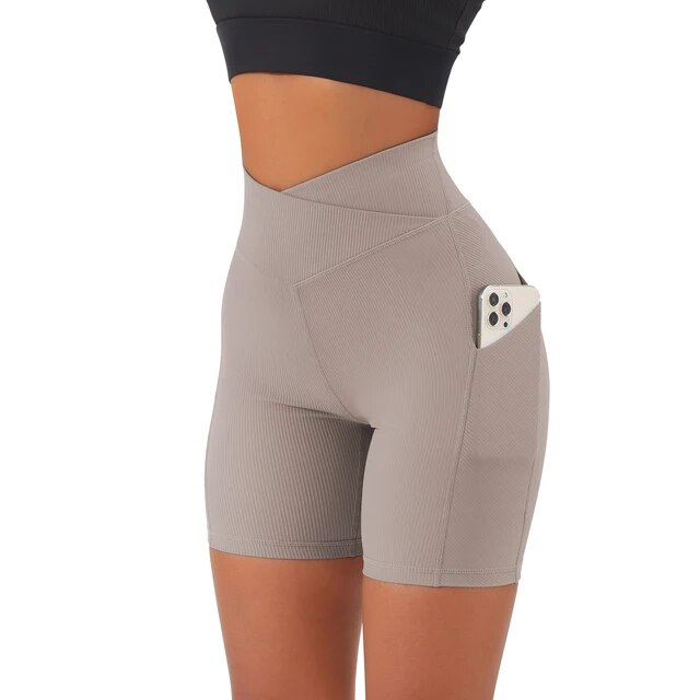 High-Waist Pocket Shorts