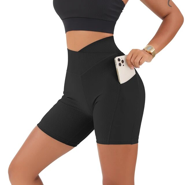 High-Waist Pocket Shorts